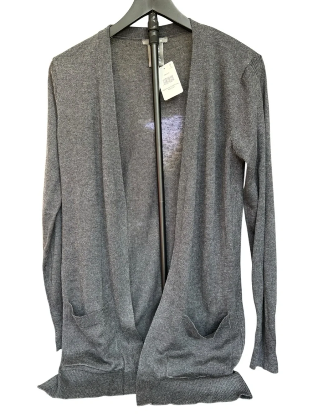 Matty M Open-Front Longline NWT Cardigan Heather Gray Women’s M - Picture 2 of 6